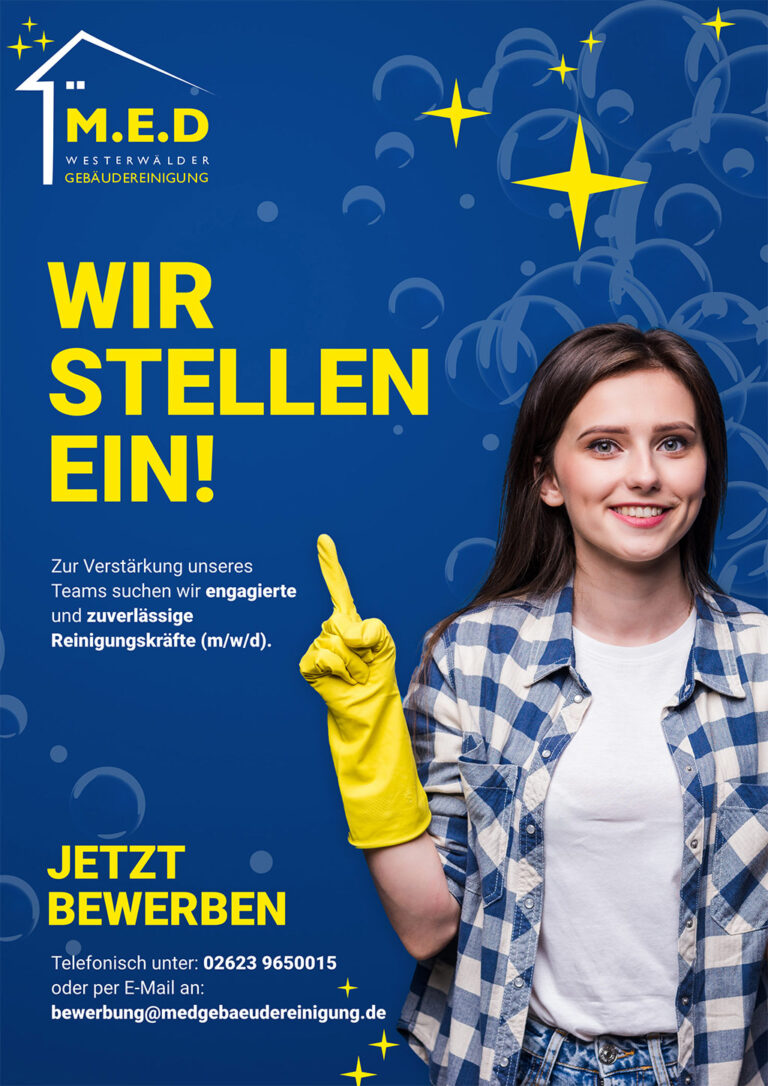 Stellenangebot Reinigungskräfte